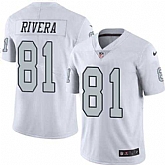 Nike Men & Women & Youth Raiders 81 Mychal Rivera White Color Rush Limited Jersey,baseball caps,new era cap wholesale,wholesale hats
